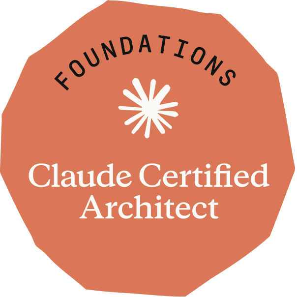 Claude Certified Architect — verified badge issued by Anthropic